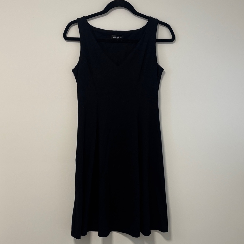 Miik Classic Black Mini Fit and Flare Dress - Picture 2 of 7